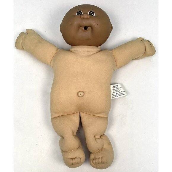 VTG 1985 CABBAGE PATCH KIDS Preemie DOLL Bald w/ Clothes Suit *Staining READ* - Picture 4 of 11